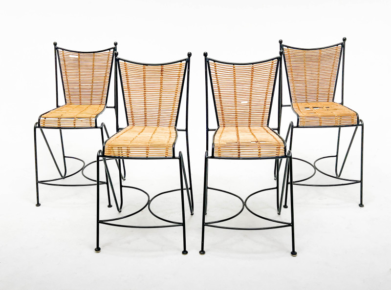 Set of 4 Pipsan Saarinen Swanson for Ficks Reed Barstools