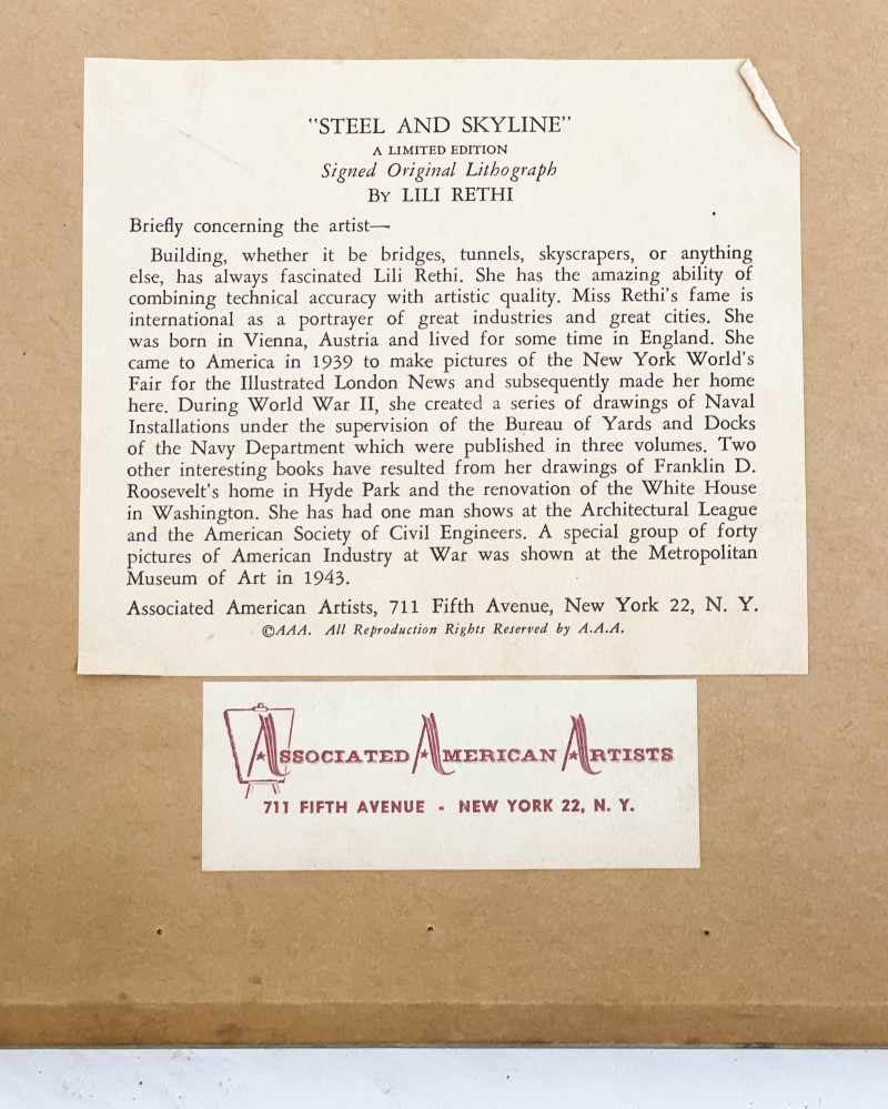 Nat Lowell and Lili Réthi - 2 Views of New York City