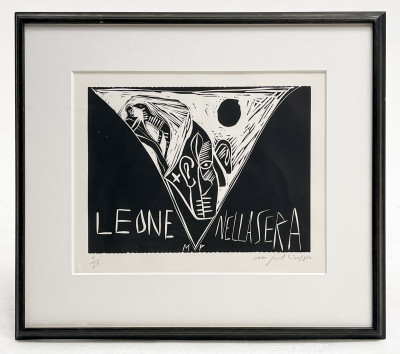 Mimmo Paladino - Leone Nella Sera, from the portfolio Terra Tonda Africana