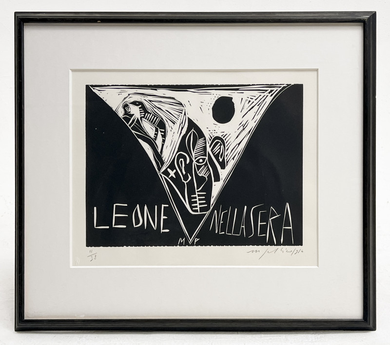 Mimmo Paladino - Leone Nella Sera, from the portfolio Terra Tonda Africana