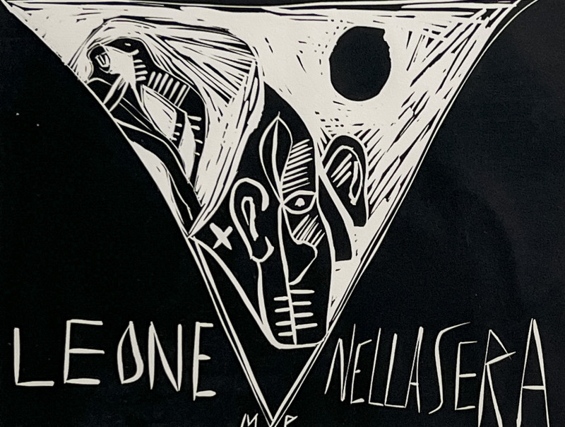 Mimmo Paladino - Leone Nella Sera, from the portfolio Terra Tonda Africana