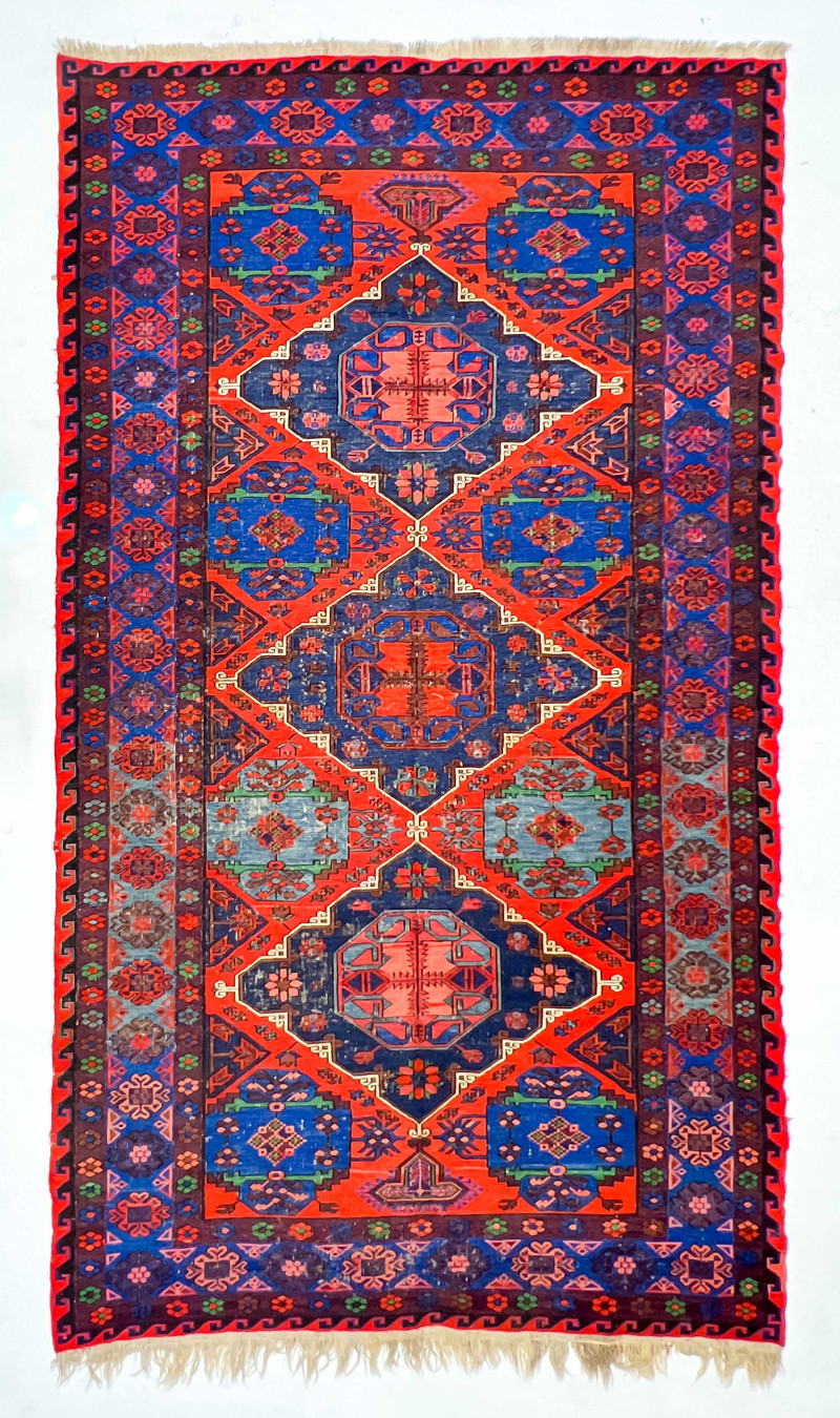 Vintage Soumak Flatweave Carpet, 12&apos; x 7&apos;