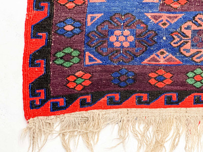 Vintage Soumak Flatweave Carpet, 12&apos; x 7&apos;