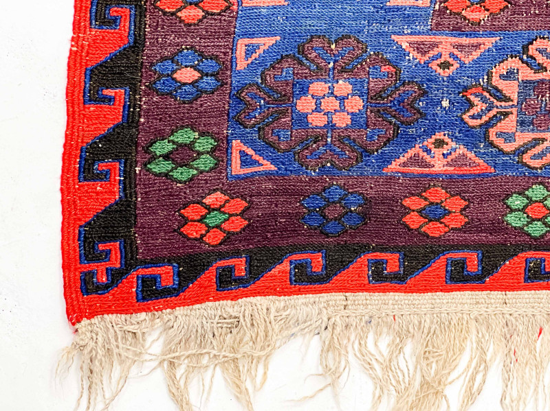 Vintage Soumak Flatweave Carpet, 12&apos; x 7&apos;