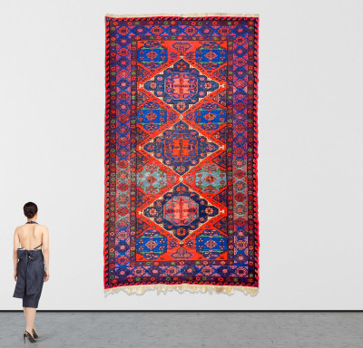 Vintage Soumak Flatweave Carpet, 12&apos; x 7&apos;