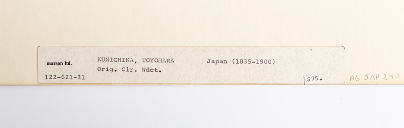 Toyohara Kunichika - Actor Dressed for the Stage