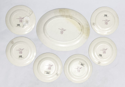 Dame Laura Knight for Clarice Cliff Bizarre Ware Plates and Platter