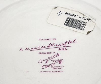 Dame Laura Knight for Clarice Cliff Bizarre Ware Plates and Platter