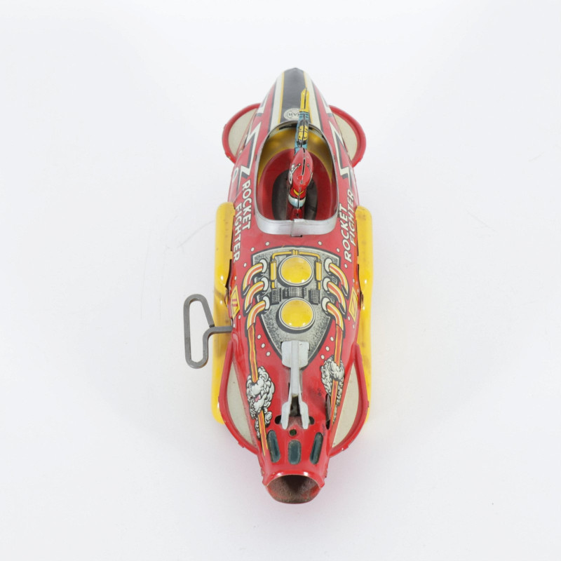 Vintage Marx Rocket Fighter Tin Litho Wind-Up Toy