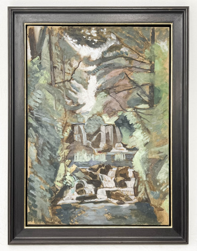 Jean Hippolyte Marchand - Petit cascade dans une Forêt (Small Waterfall in a Forest)