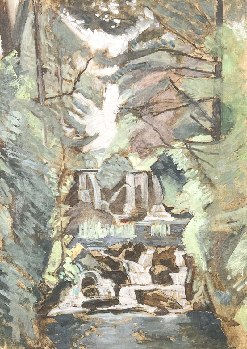 Jean Hippolyte Marchand - Petit cascade dans une Forêt (Small Waterfall in a Forest)