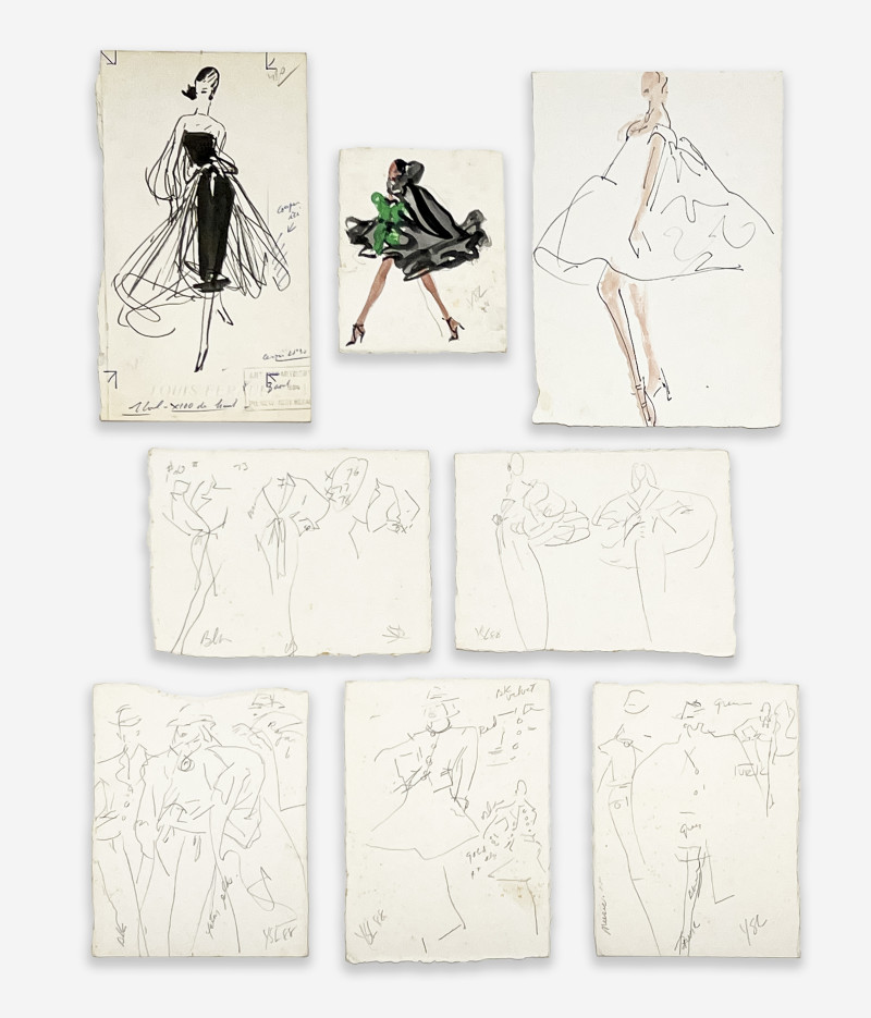 Joe Eula - Fashion Drawings for Yves Saint Laurent and Louis Féraud