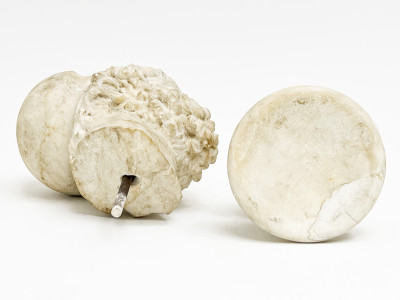 Grand Tour Marble Head of Man in Corinthian Helmet