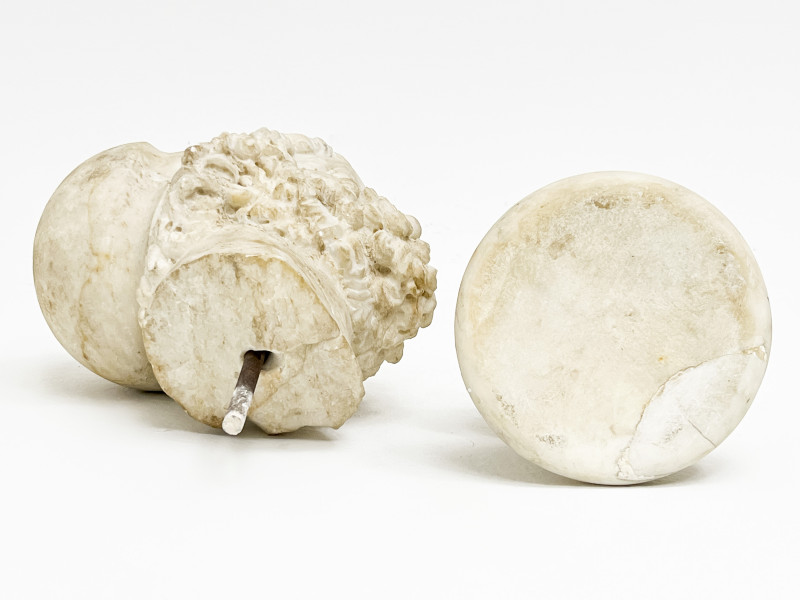 Grand Tour Marble Head of Man in Corinthian Helmet