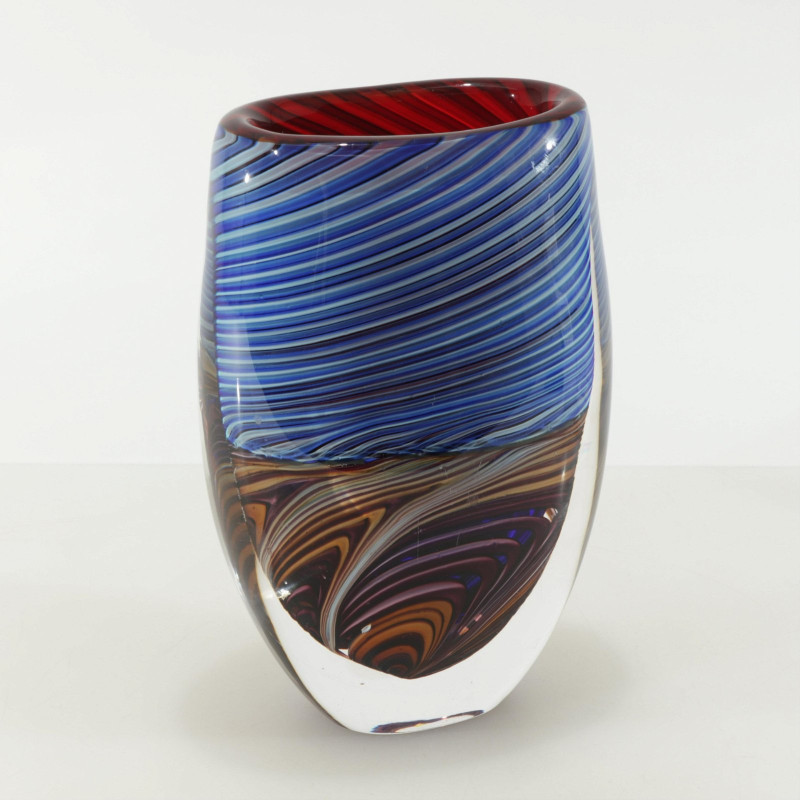 Lino Tagliapietra Style Swirl Glass Vase