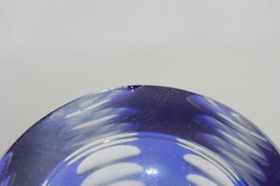 Group of Bohemian Etched &amp; Colored Glass Vases