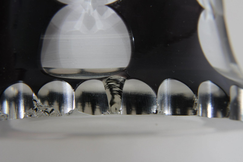 Group of Bohemian Etched &amp; Colored Glass Vases