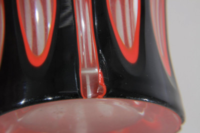 Group of Bohemian Etched &amp; Colored Glass Vases