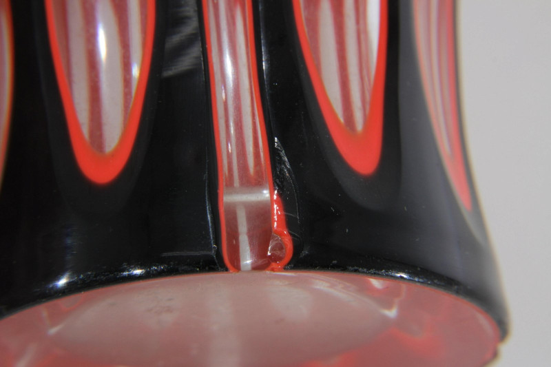 Group of Bohemian Etched &amp; Colored Glass Vases