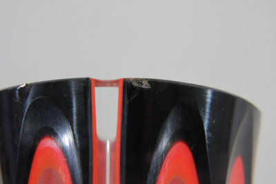 Group of Bohemian Etched &amp; Colored Glass Vases