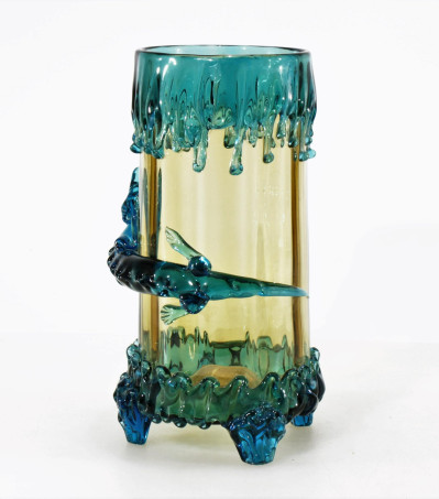 Auguste Jean - Colored Glass Salamander Vase, 1900