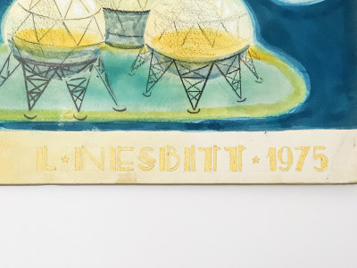 Lowell Nesbitt - Study for Mural at Treasure Island Naval History Museum