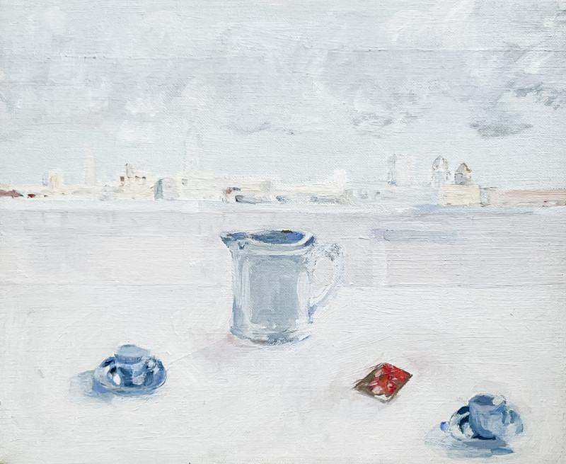 Cornelia Brendel Foss - Untitled (Still Life with Cityscape)