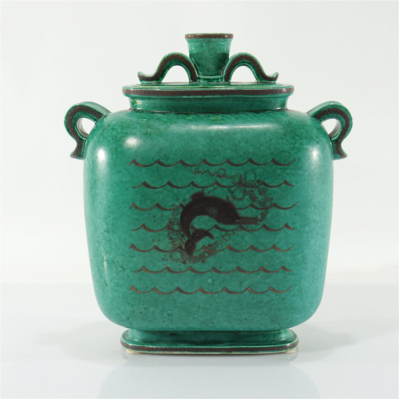 Wilhelm Kage Gustavsberg Argenta Covered Jar, 1950