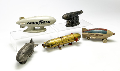 Assortment of Dirigible and Blimp Toys and Collectibles