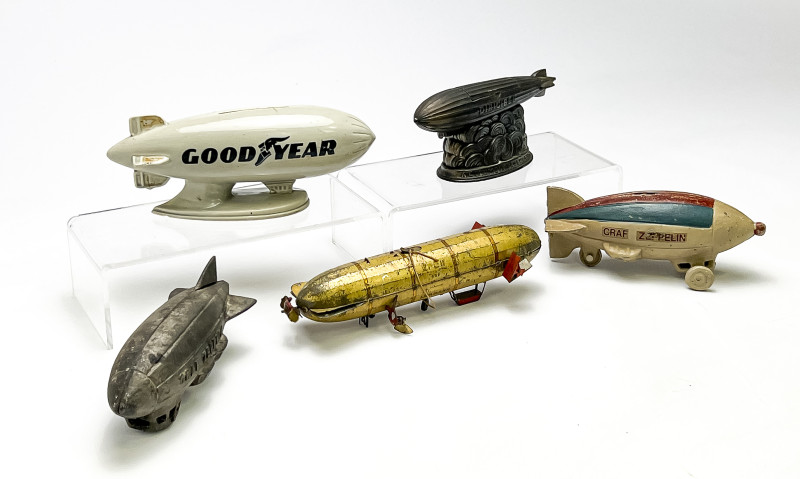 Assortment of Dirigible and Blimp Toys and Collectibles