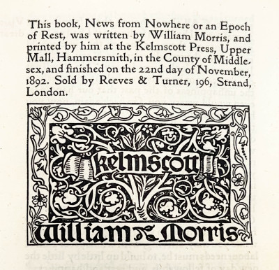 William Morris, 3 Books: News from Nowhere; The Story of Sigurd the Volsung; The Story of Grettir the Strong
