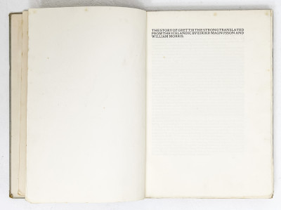 William Morris, 3 Books: News from Nowhere; The Story of Sigurd the Volsung; The Story of Grettir the Strong