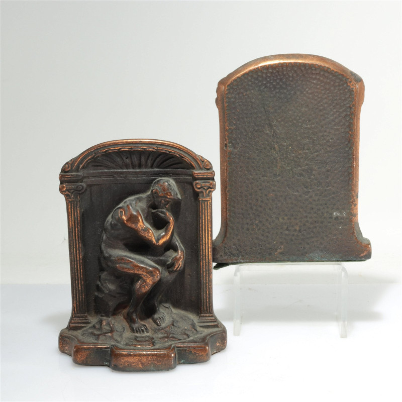 Three Vintage Bookends - Bronze Figurals; Peacocks