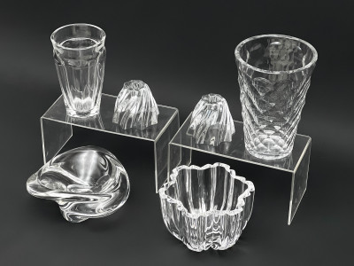 Baccarat, Saint Louis, and Others, Assorted Crystal Tableware