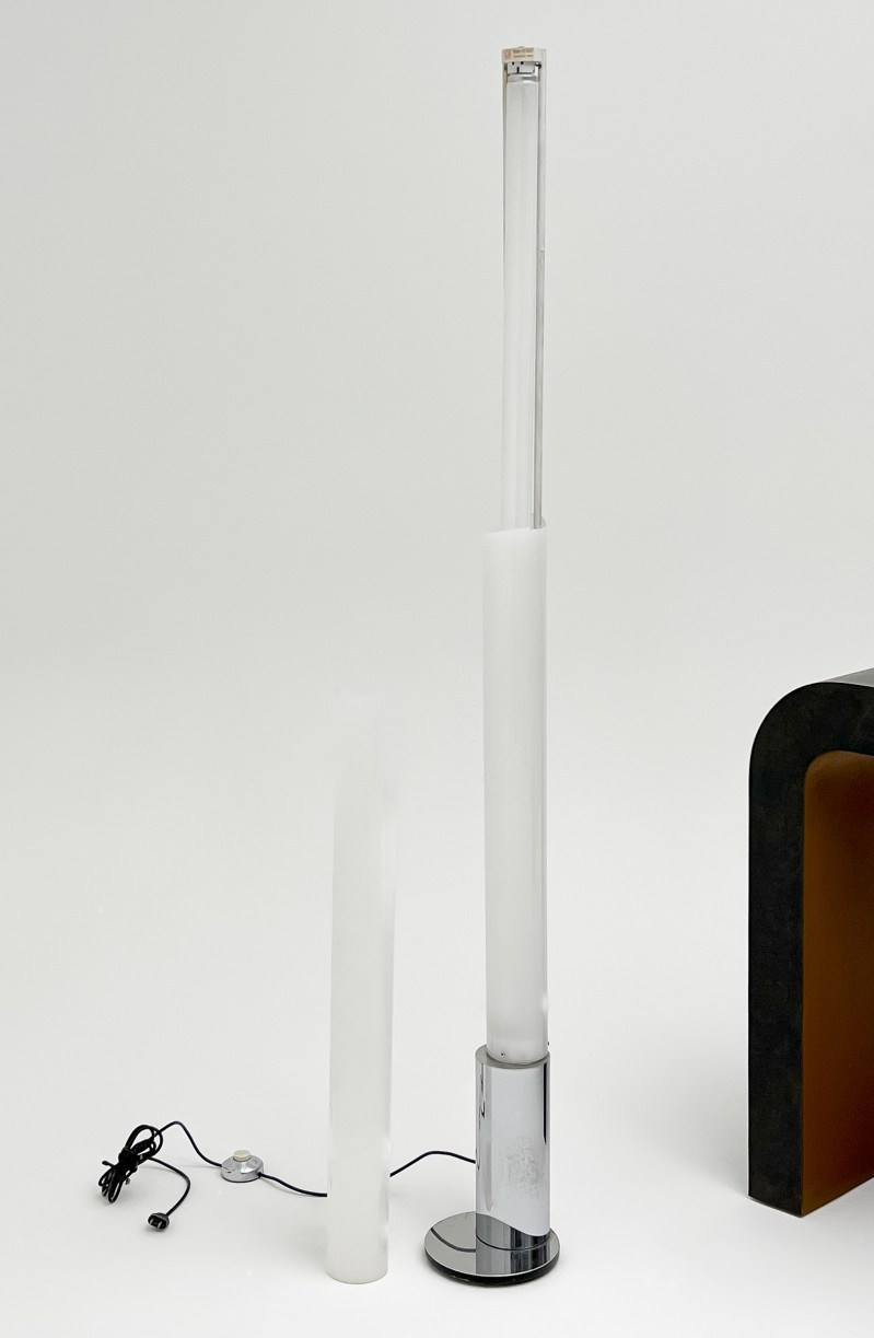 Italian Arredoluce Monza Tower Lamp, together with a Waterfall Console Table