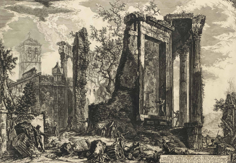 Giovanni Battista Piranese - Altra Veduta Del Tempio Della Sibilla in Tivoli (from Vedute di Roma)