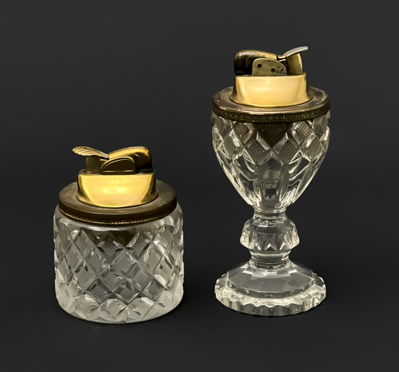 Baccarat and Other French Crystal and Gilt Metal Table Accessories, 6 Pcs.