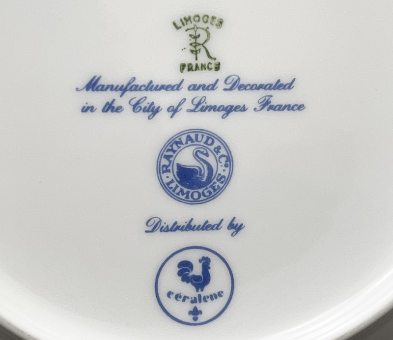 80 pieces of Limoges Raynaud Diplomat Blue Partial Porcelain Dinner Service