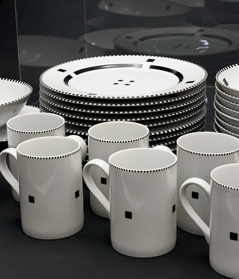 Gwathmey Siegel Kaufman for Swid Powell Porcelain Tuxedo Dinner Partial Service