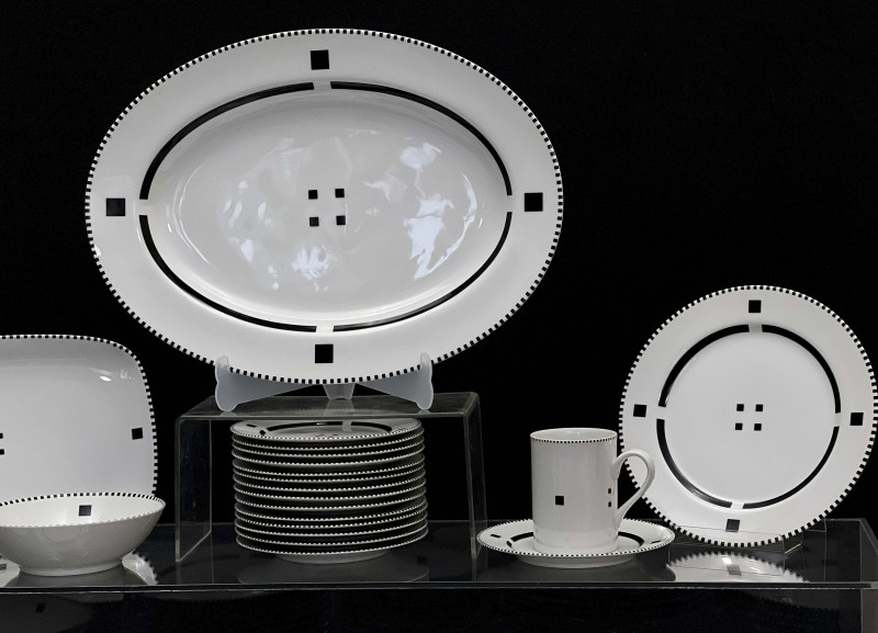 Gwathmey Siegel Kaufman for Swid Powell Porcelain Tuxedo Dinner Partial Service