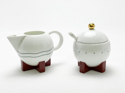 Michael Graves for Swid Powell, Porcelain Creamer and Sugar Bowl
