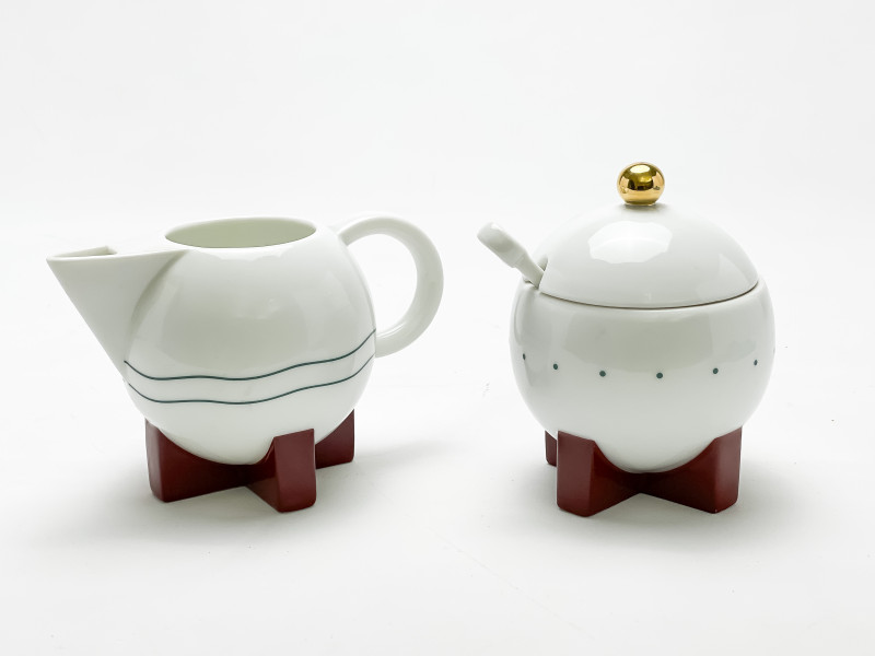 Michael Graves for Swid Powell, Porcelain Creamer and Sugar Bowl
