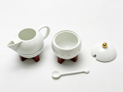 Michael Graves for Swid Powell, Porcelain Creamer and Sugar Bowl