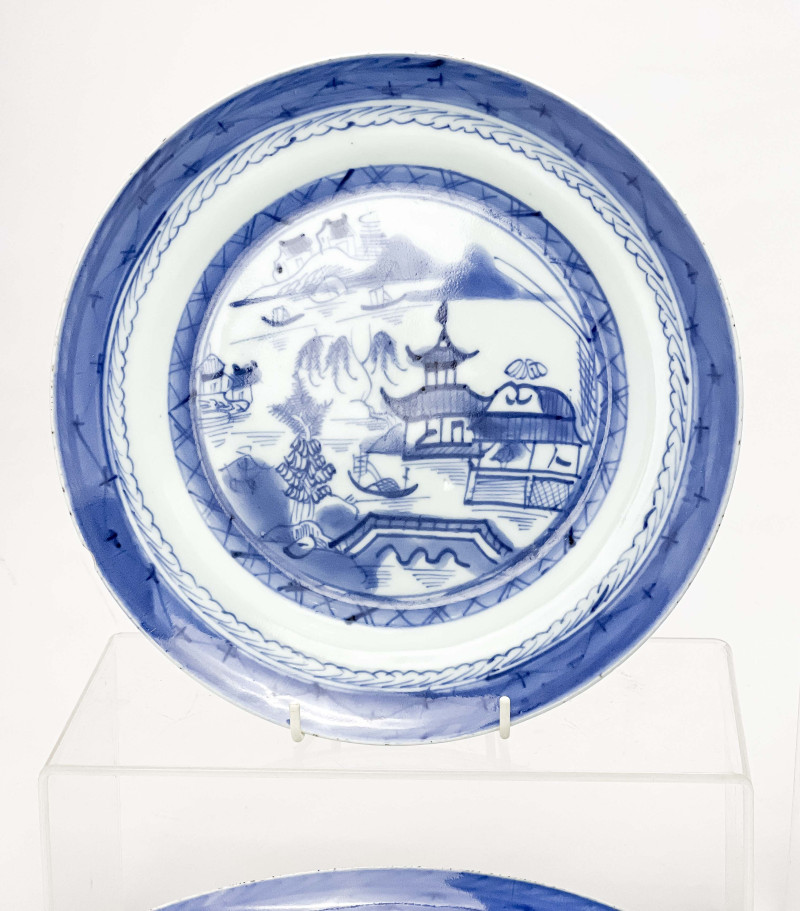 Chinese Export Porcelain Canton ware Dishes and Tureens, set of 8