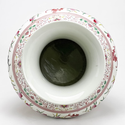Large Chinese Porcelain Hu Form Vase with peach and bat decoration