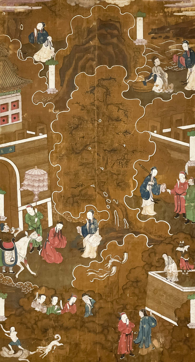 Chinese Painting, Color Inks on Silk