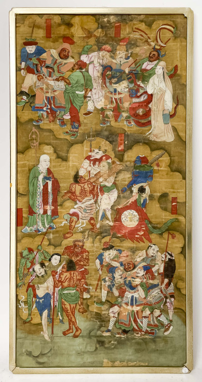 Chinese Painting, Buddhist Judgements of Hell, Color Inks on Silk