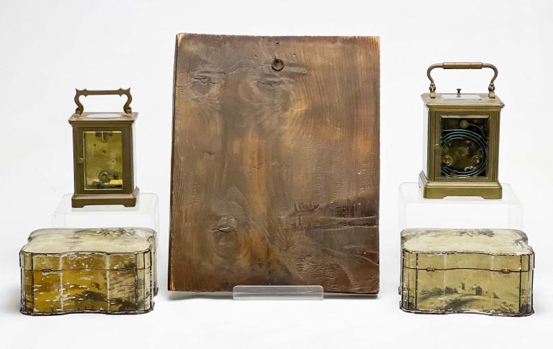 Antique Icon of Saint George and Other Objects, Group of 5