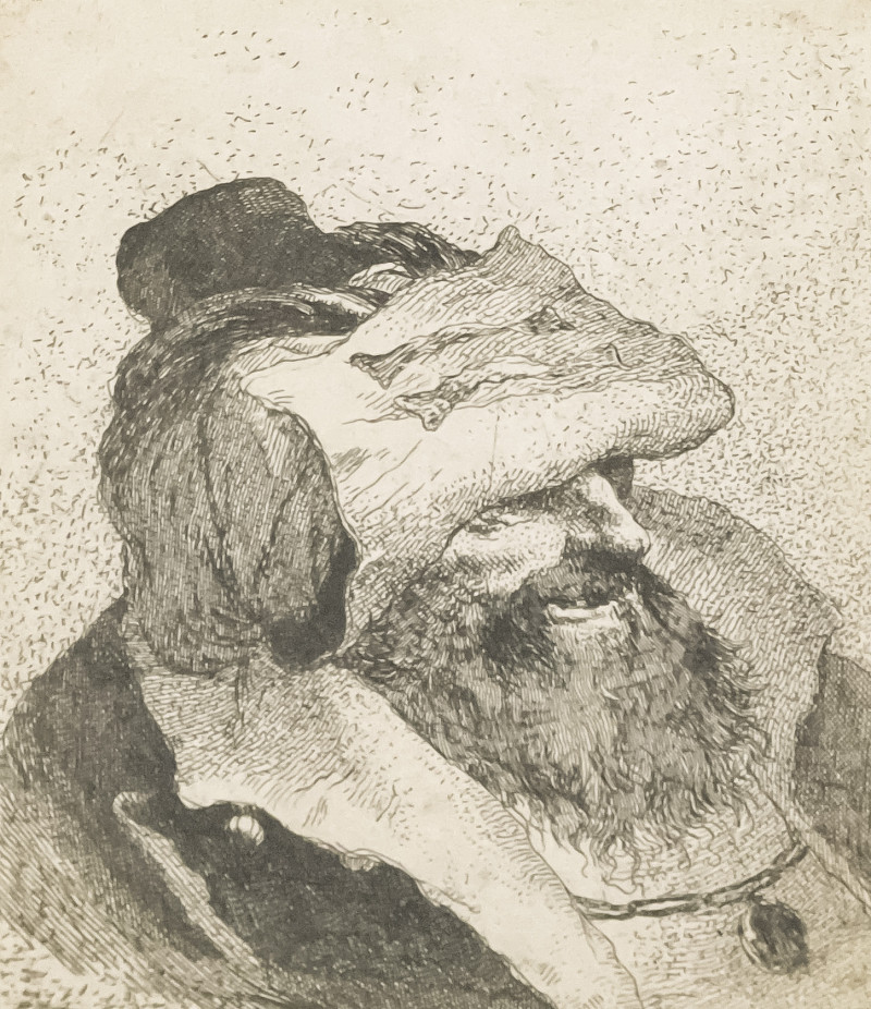 Giovanni Domenico Tiepolo - Old Man with his Hat on his Forehead, from Raccolta di Teste