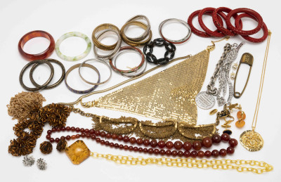 Collection of Vintage Costume Necklaces, Bracelets and Cufflinks